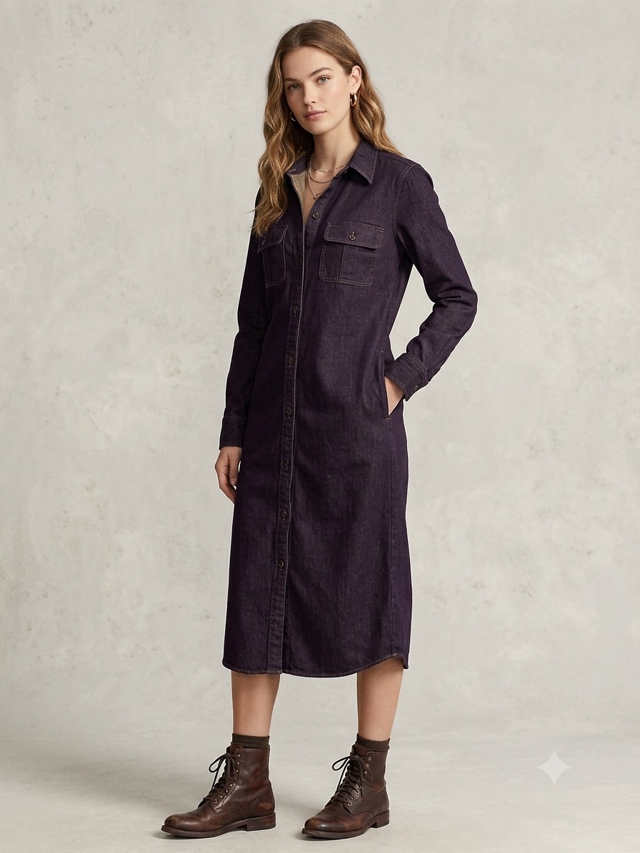 Ralph Lauren Lauren Jeans Company Dark Indigo Denim Jacket